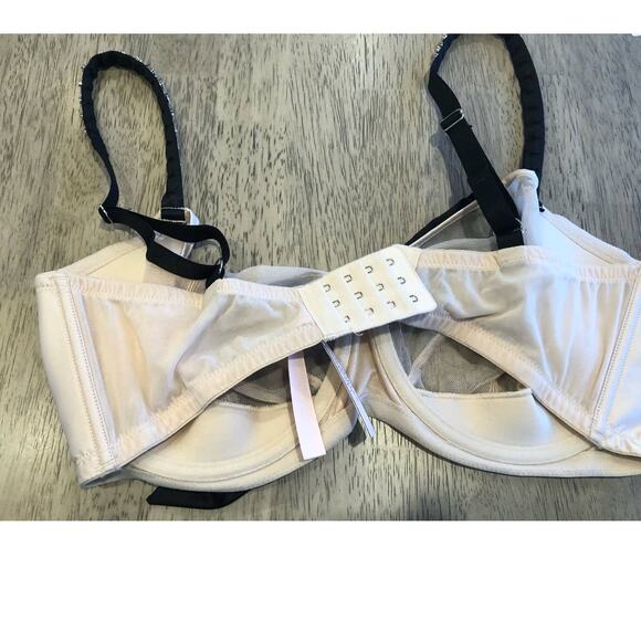 Victoria's Secret Wicked Unlined Mesh Balconette Push Up Embellished Bra - 36DDD - Picture 7 of 8